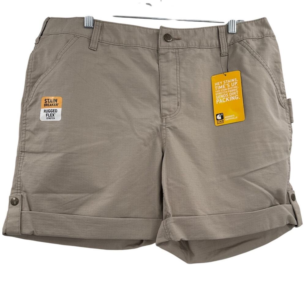 Carhartt smithville original fit light brown shorts size 18